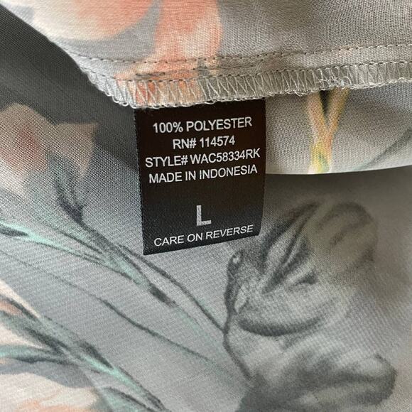 Ro & De Floral Sheer Gray Blouse - Picture 6 of 6